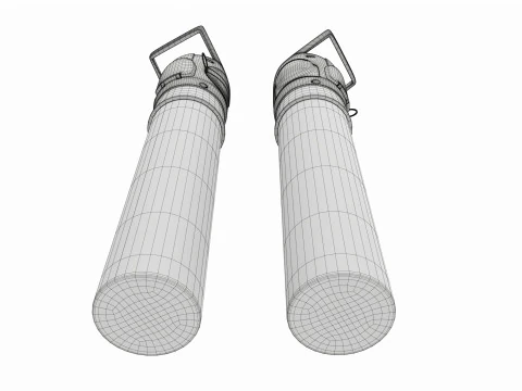 Medical oxygen cylinder 3D Model