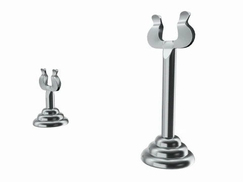 Menu number sign display stand set 3D Model