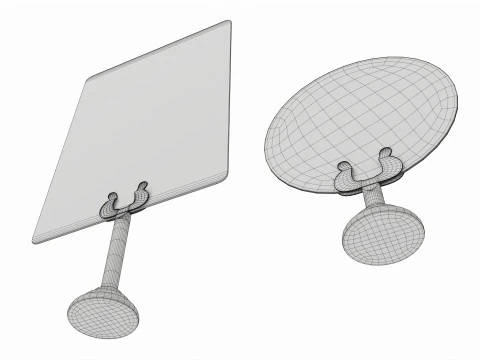 Menu number sign display stand set 3D Model