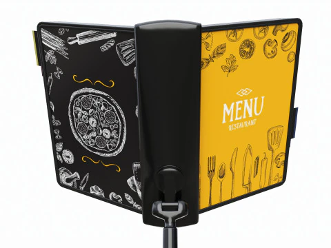 Menus File Flip Organizer on Stand 3D Model