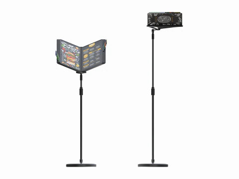 Menus File Flip Organizer on Stand 3D Model
