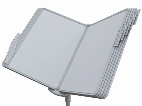 Menus File Flip Organizer on Stand 3D Model