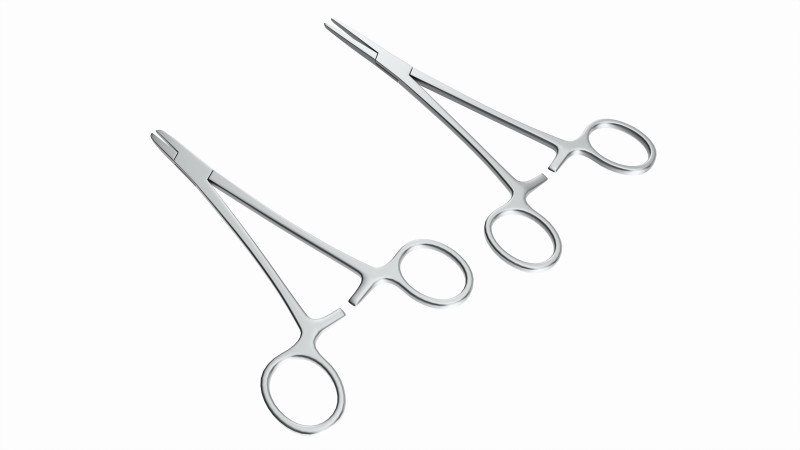 Needle Holder Surgical Instrument Set 3D 모델 .c4d .max .obj .3ds .fbx .stl .blend 