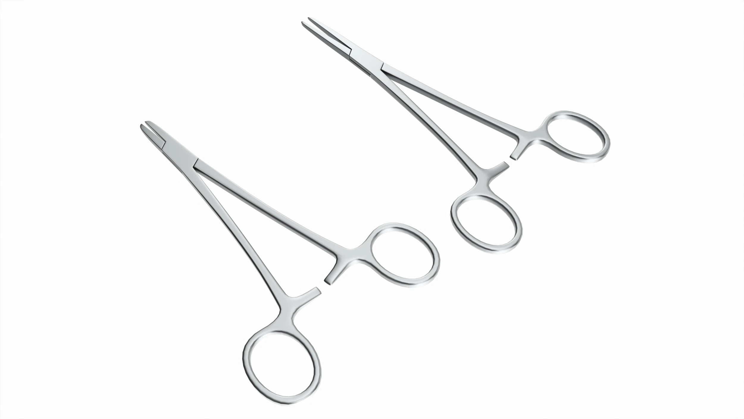Needle Holder Surgical Instrument Set 3D Model .c4d .max .obj .3ds .fbx .stl .blend