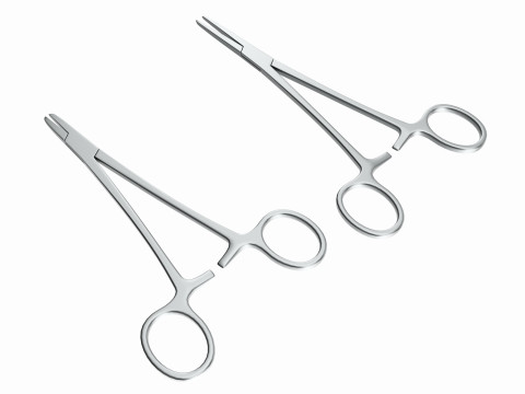 Needle Holder Surgical Instrument Set Modello 3D