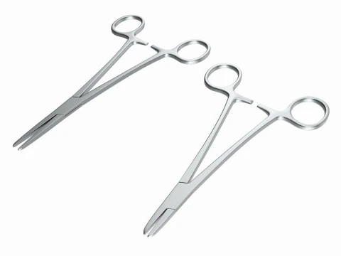 Needle Holder Surgical Instrument Set 3D Model