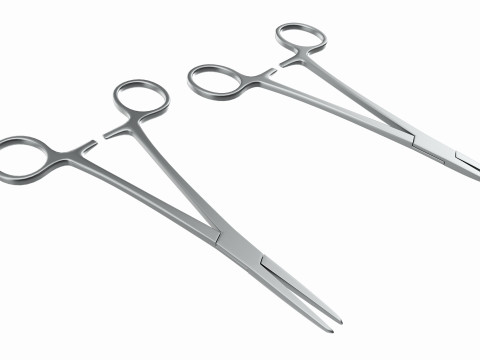 Needle Holder Surgical Instrument Set 3D 모델