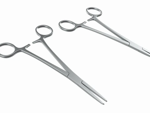 Needle Holder Surgical Instrument Set 3D Model