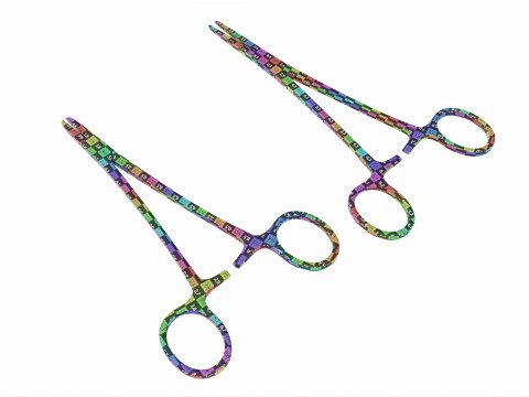Needle Holder Surgical Instrument Set 3D 모델