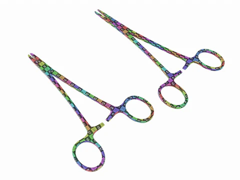 Needle Holder Surgical Instrument Set 3D Model