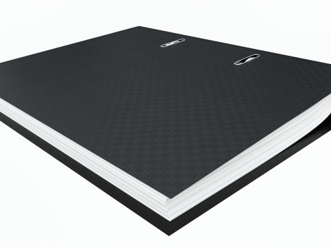 Office document binder mockup 01 Modelo 3D