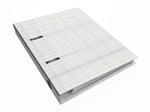Office document binder mockup 01 Modelo 3D