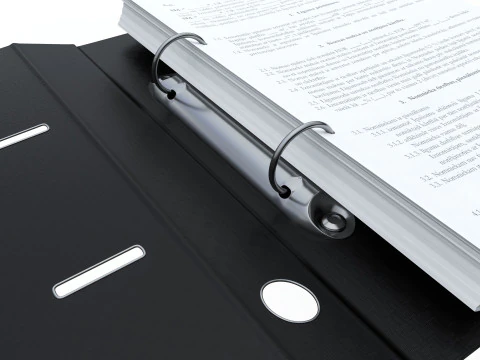 Office document binder mockup 01 open 3D Model