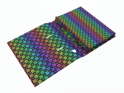 Office document binder mockup 01 open Model 3D