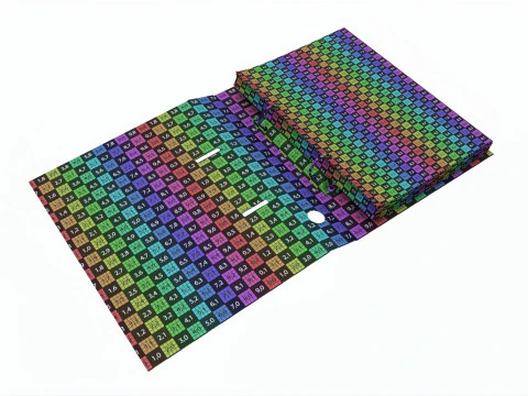 Office document binder mockup 01 open 3D Model