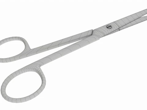 Operating Scissors Surgical Instrument 3D Model