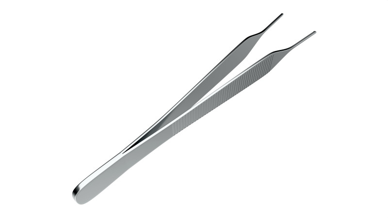 Operating Tissue Forceps Surgical Instrument 3D Модель .c4d .max .obj .3ds .fbx .stl .blend 