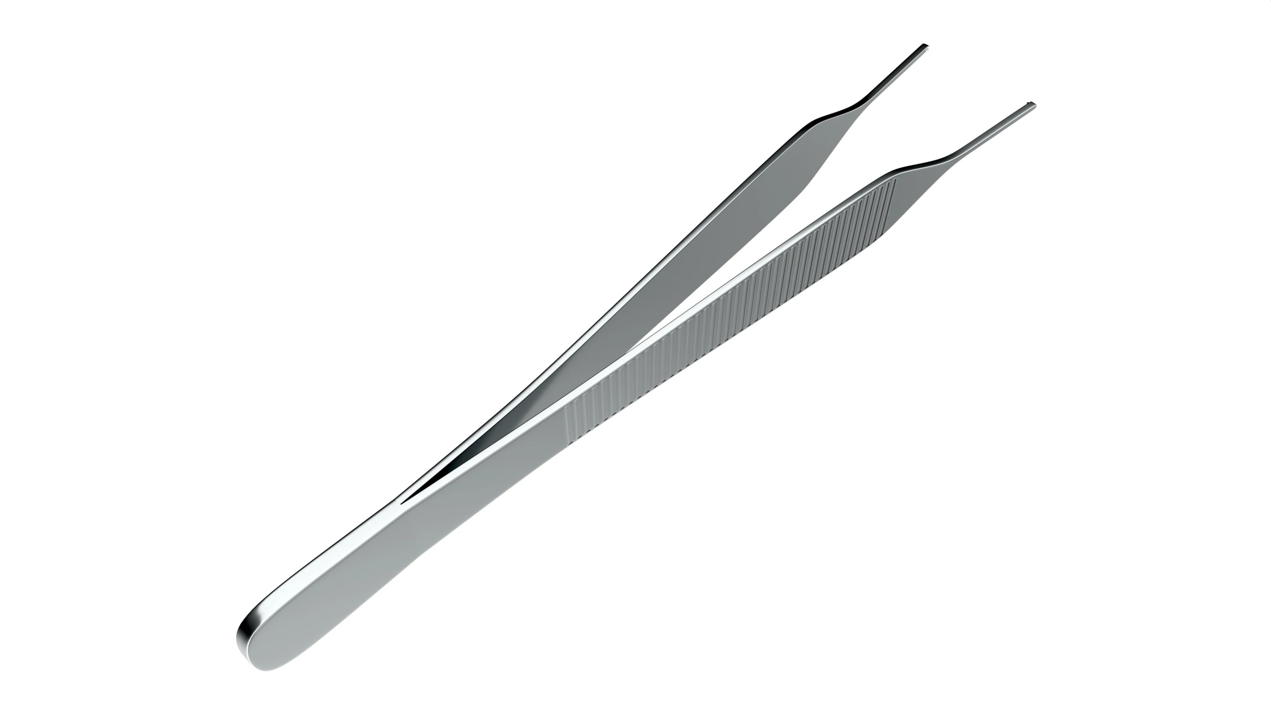 Operating Tissue Forceps Surgical Instrument 3D Model .c4d .max .obj .3ds .fbx .stl .blend 
