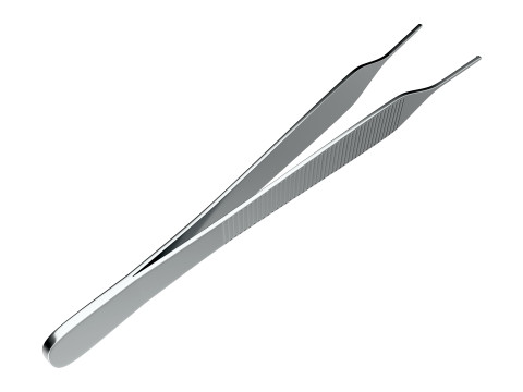 Operating Tissue Forceps Surgical Instrument Modello 3D