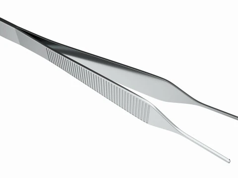 Operating Tissue Forceps Surgical Instrument 3D Model