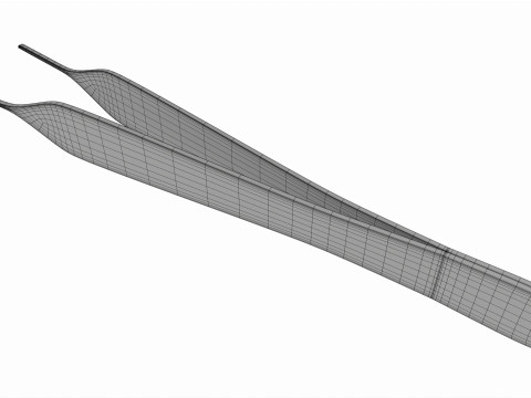 Operating Tissue Forceps Surgical Instrument 3D Модель