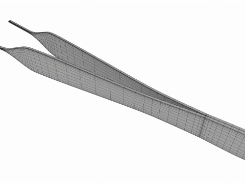 Operating Tissue Forceps Surgical Instrument 3D Model
