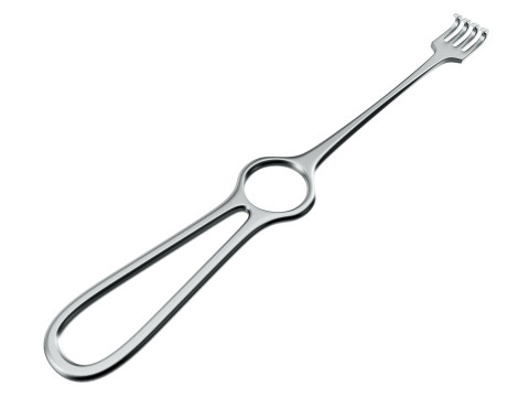 Operating Volkman Retractor Surgical Instrument Modello 3D