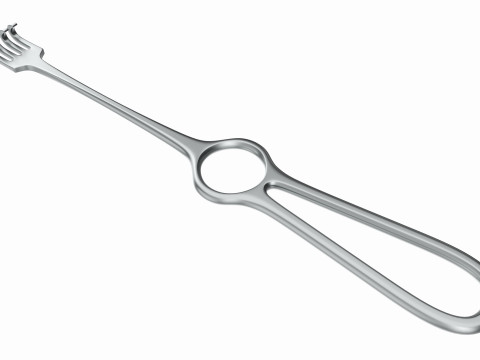 Operating Volkman Retractor Surgical Instrument Model 3D