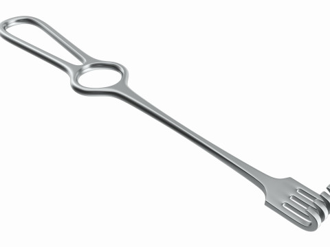 Operating Volkman Retractor Surgical Instrument Model 3D