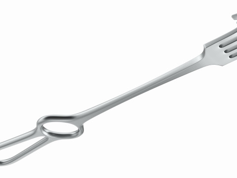 Operating Volkman Retractor Surgical Instrument Model 3D