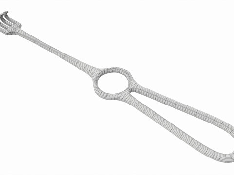 Operating Volkman Retractor Surgical Instrument Model 3D