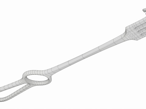 Operating Volkman Retractor Surgical Instrument Model 3D