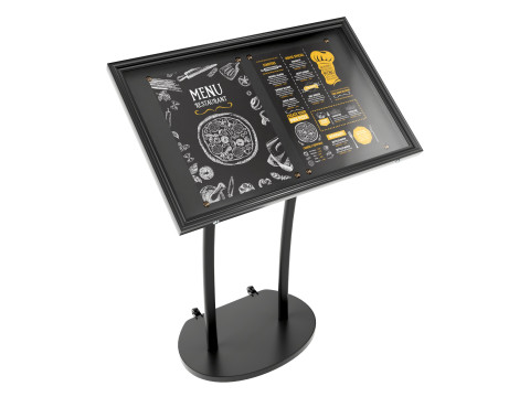 Outdoor menu poster board 4xA4 Modelo 3D