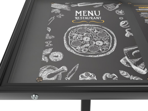 Outdoor menu poster board 4xA4 3Dモデル