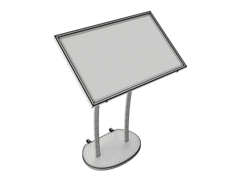 Outdoor menu poster board 4xA4 3Dモデル