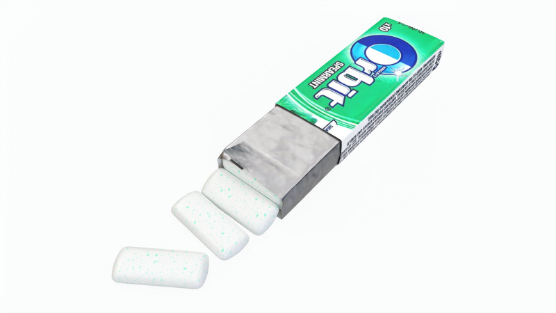 Pack Chewing Gum Orbit Opened Model 3D .c4d .max .obj .3ds .fbx .stl .blend 