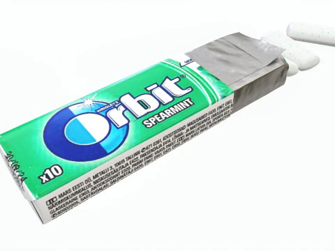 Confezione di gomme da masticare in orbita aperta Modello 3D