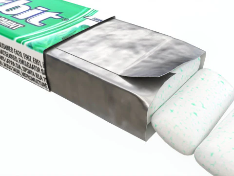 Confezione di gomme da masticare in orbita aperta Modello 3D