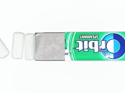Pack Chewing Gum Orbit Opened Model 3D