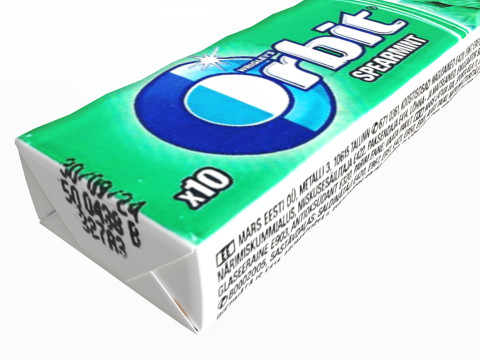Pack Of Chewing Gum Orbit 01 Model 3D