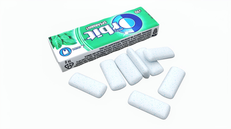 Pack Of Chewing Gum Orbit 02 3Dモデル .c4d .max .obj .3ds .fbx .stl .blend 