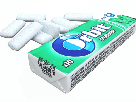 Pack Of Chewing Gum Orbit 02 3D Model