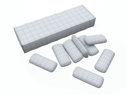 Pack Of Chewing Gum Orbit 02 3D Model