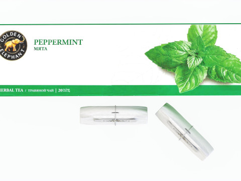 Peppermint Tea Paper Box With Tea Bags Modello 3D