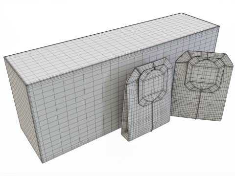 Peppermint Tea Paper Box With Tea Bags Modello 3D