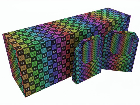 Peppermint Tea Paper Box With Tea Bags Modello 3D