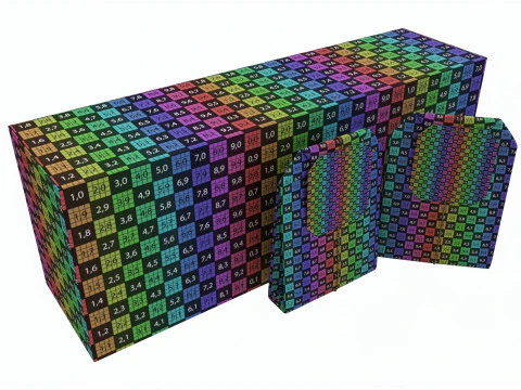 Peppermint Tea Paper Box With Tea Bags 3D Model