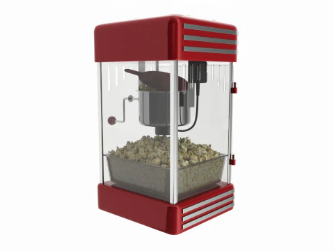 M&aacute;quina de pipoca vintage de mesa Modelo 3D
