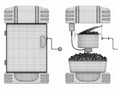 Popcorn Maker Table-Top Vintage 3D Model
