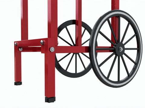 Popcorn Vintage Cart on Wheels Modèle 3D